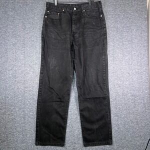 Y2K Levi's 550 Mens Black Relaxed Fit Jeans W36 L32 Cotton Denim